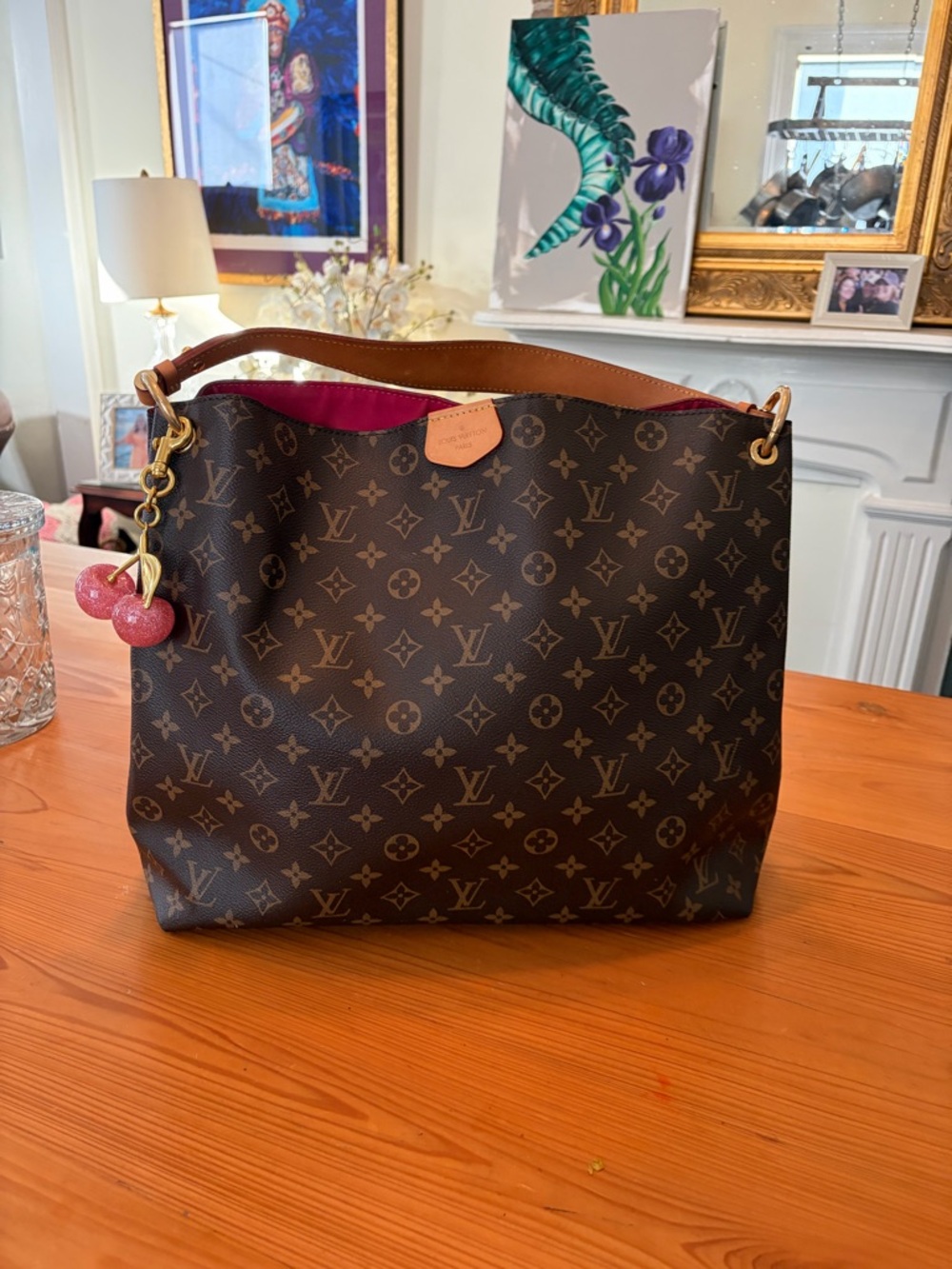Louis Vuitton Graceful MM with Pink Interior